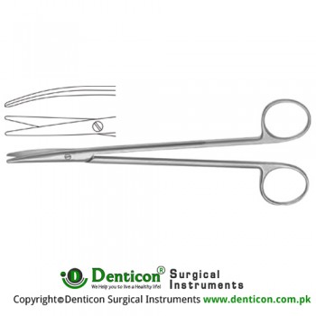 Salyer Dissecting Scissor for Cleft Palate Curved - Fine Pattern Stainless Steel, 18 cm - 7"